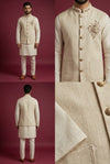 Ivory Embroidered Nehru Jacket