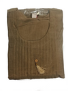 Elegant Brown Embroidered Kurta Pant Dupatta Set