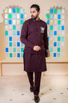 Elegant Wine Indo-Western Set