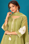 Elegant Sage Green Embroidered Kurta Set