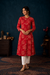 Floral Printed A-Line Kurti