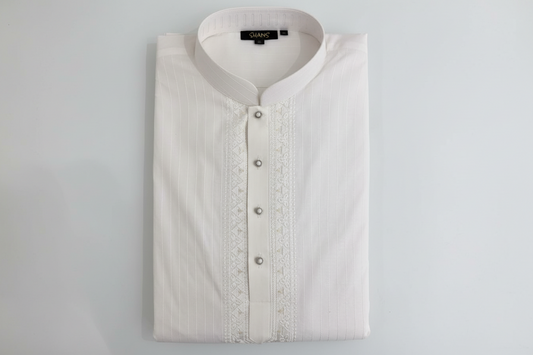 Men’s Premium Ivory Embroidered Kurta