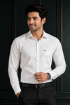 Premium Men's White Formal Shirt | Classic Executive Office Wear | Full Sleeve Cotton Blend