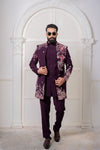 Royal Wine Indo Western Set