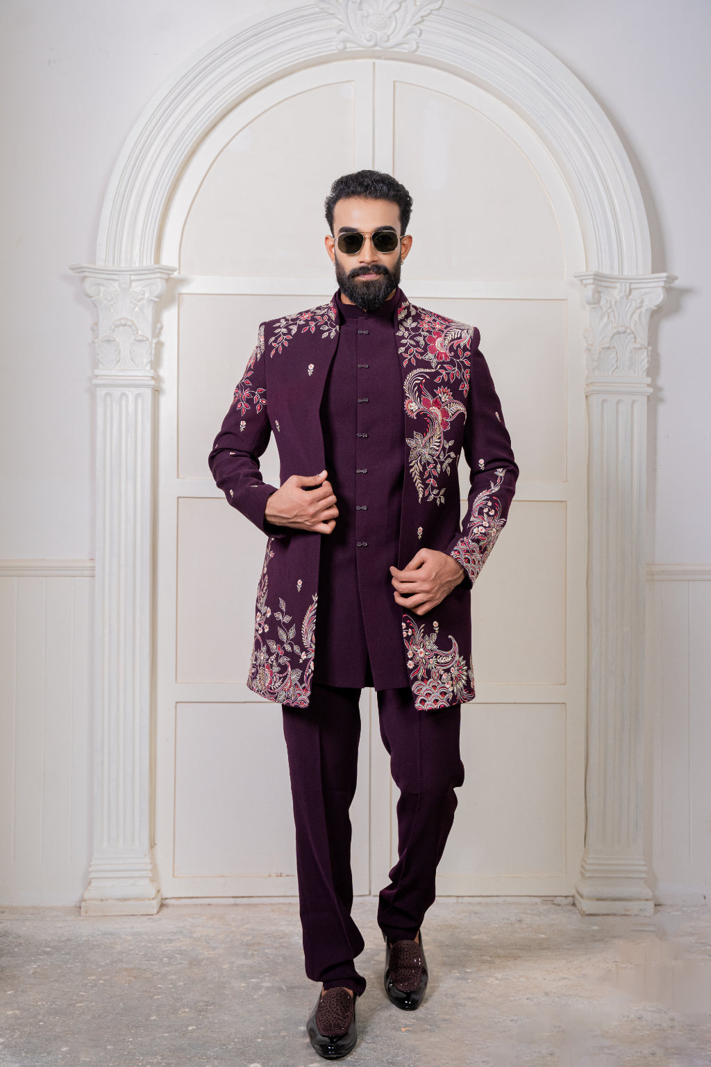 Royal Wine Indo Western Set