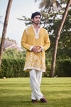 Mustard Yellow Embroidered Festive Kurta Set