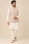 Blush Pink Leaf Pattern Modi Jacket