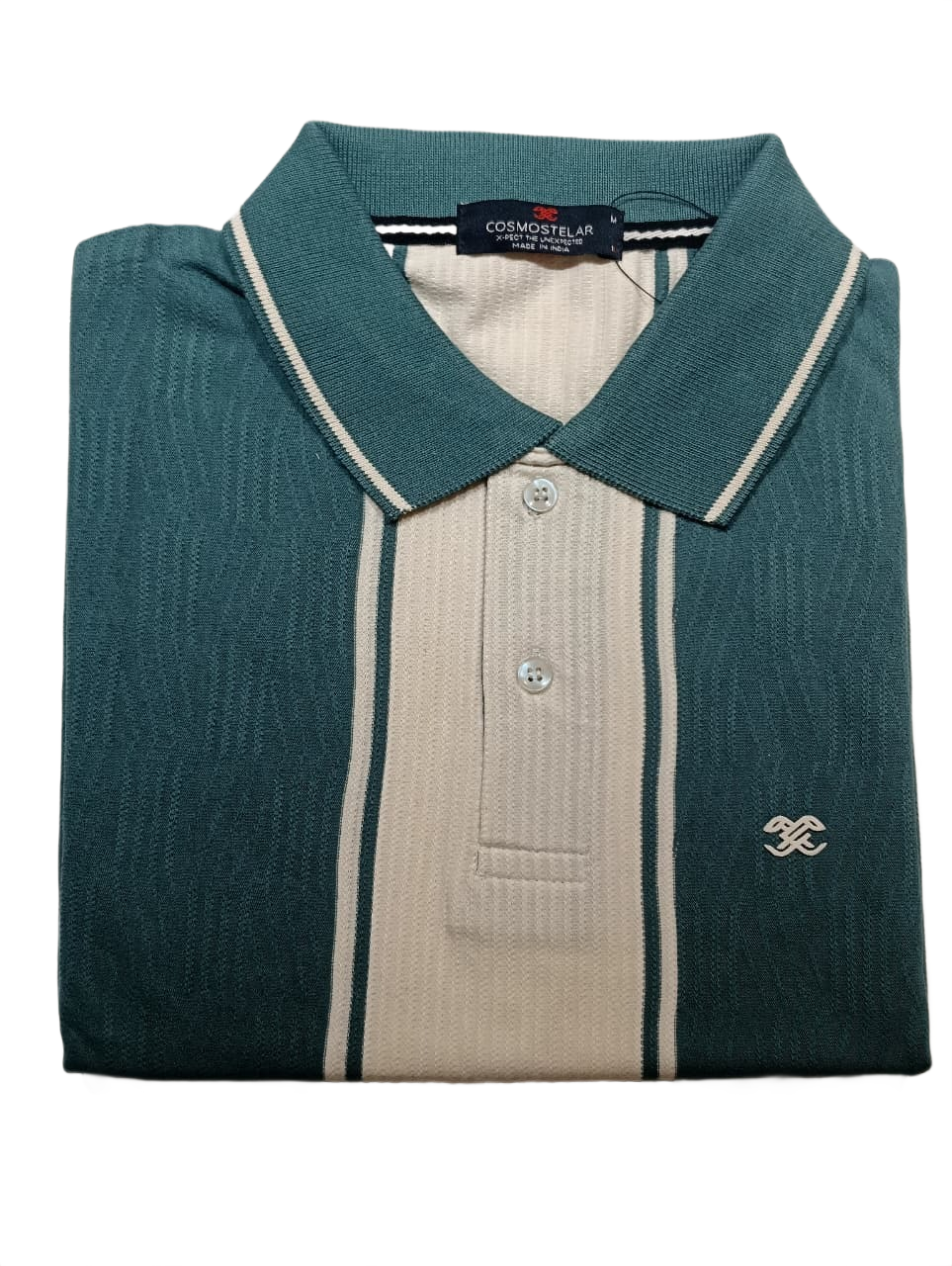 Men's Vertical Striped Polo T-Shirt