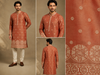 Rust Orange Heritage Embroidered Kurta