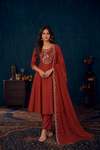 Embroidered Kurta Pant & Dupatta Set