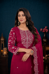 Elegant Embroidered Kurti Pant Set with Dupatta