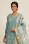 Floral Embroidered Kurta Pant Dupatta Set