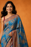 Elegant Royal Blue  Saree with Intricate Heritage Weaving