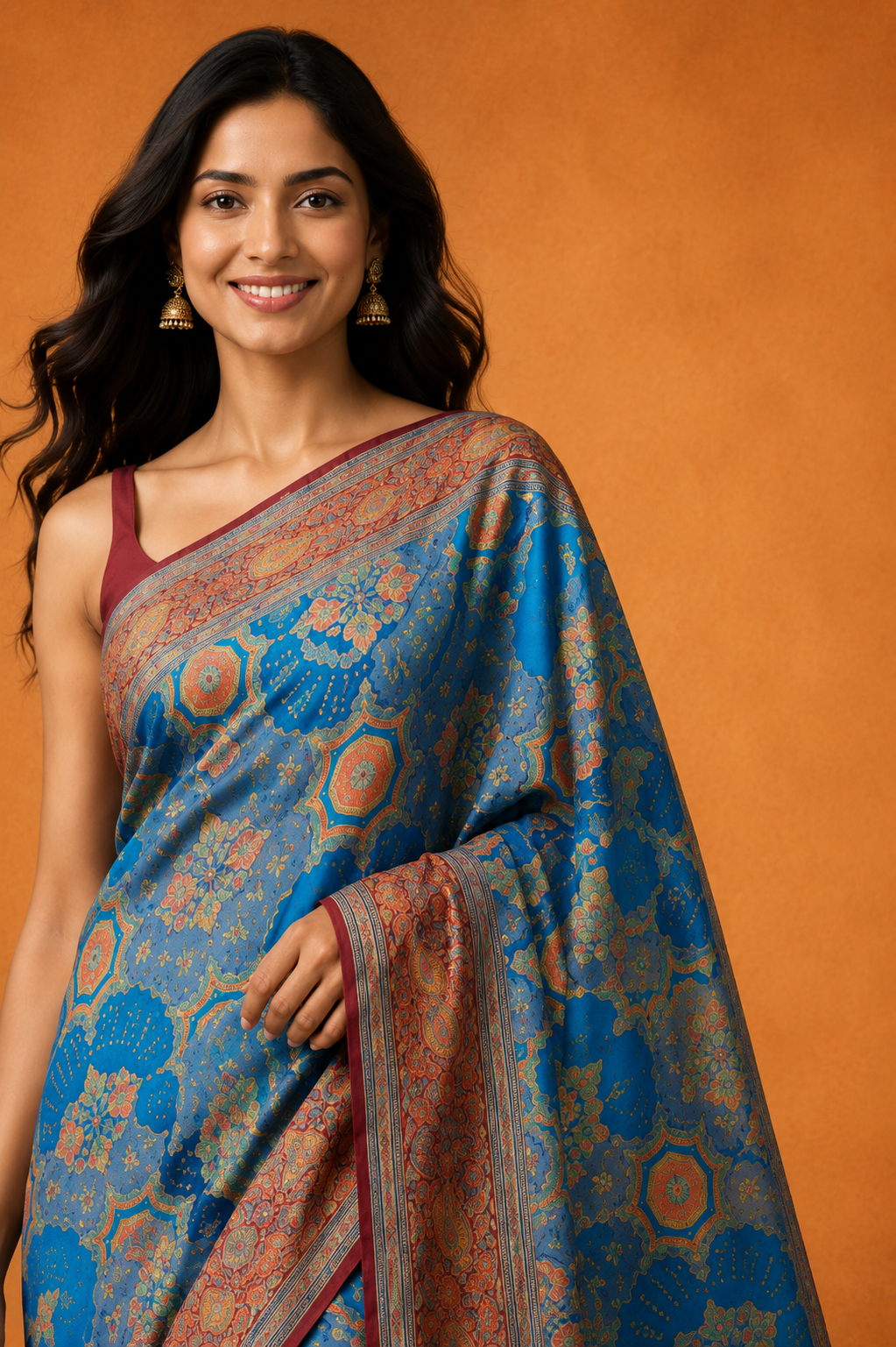 Elegant Royal Blue  Saree with Intricate Heritage Weaving