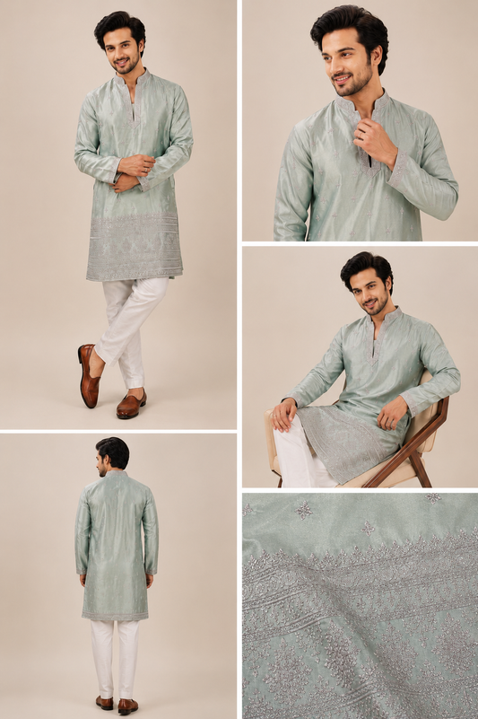 Embroidered Festive Men’s Kurta Set