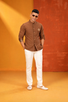Brown Indo-Western Jacket