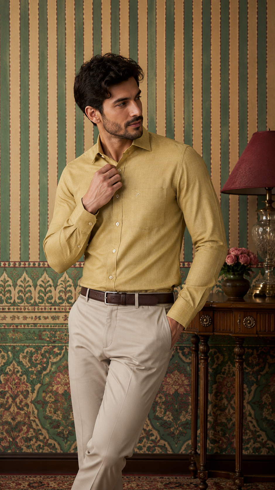 Men's  Solid Formal Shirt –  Full Sleeve Office Wear