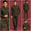 Olive Green Embellished Jodhpuri Suit for Men