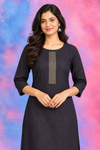Elegant Plum Textured Kurti
