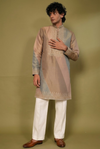 Pastel Ombre Embroidered Kurta Set