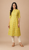 Women’s  Geometric Printed A-Line Kurta
