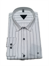 Men's Ivory White Pinstripe Formal Shirt