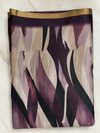 Royal Purple Abstract Print Designer Saree with Elegant Gold Border