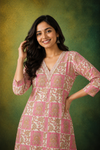 Elegant Pink Printed Cotton Kurti for Women | Ethnic Casual Wear