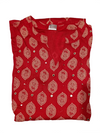Red & Gold Printed Women’s Festive Anarkali Dress