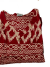 Women’s Maroon Ethnic Printed Flared Midi Dress