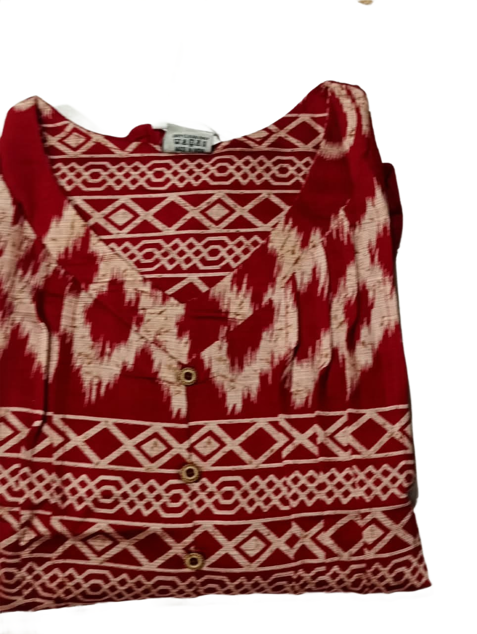 Women’s Maroon Ethnic Printed Flared Midi Dress