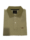 Men's Olive Green Printed Polo T-Shirt | Premium Casual Wear