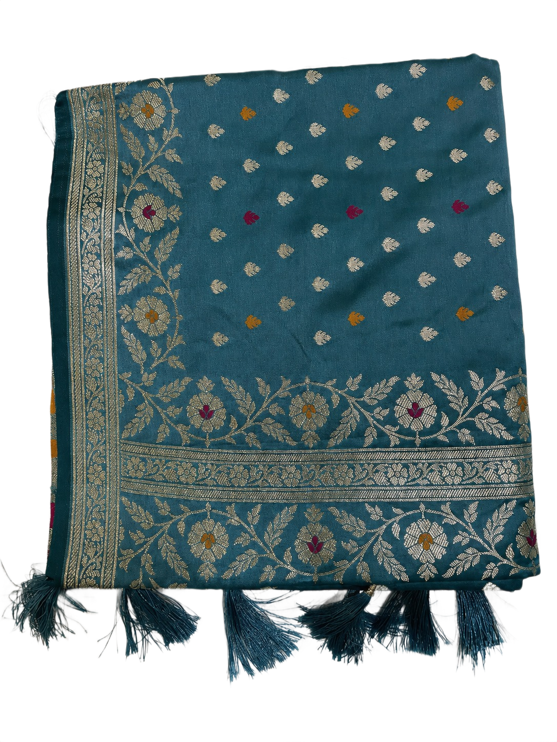 Royal  Silk Saree with Intricate Silver Zari Weaving