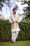 Ivory Embroidered Indo-Western Kurta Set