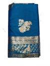 Sky Blue Banarasi Saree – Festive Grace