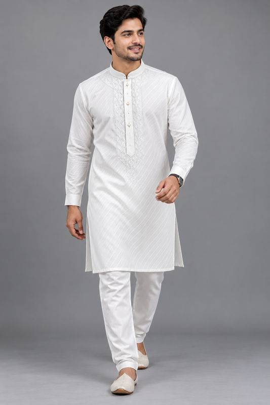 Classic White Kurta