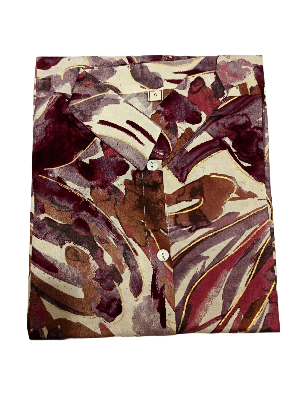 Women's Abstract Print Co-Ord Set – Stylish Floral Kurti with Wide-Leg Pants