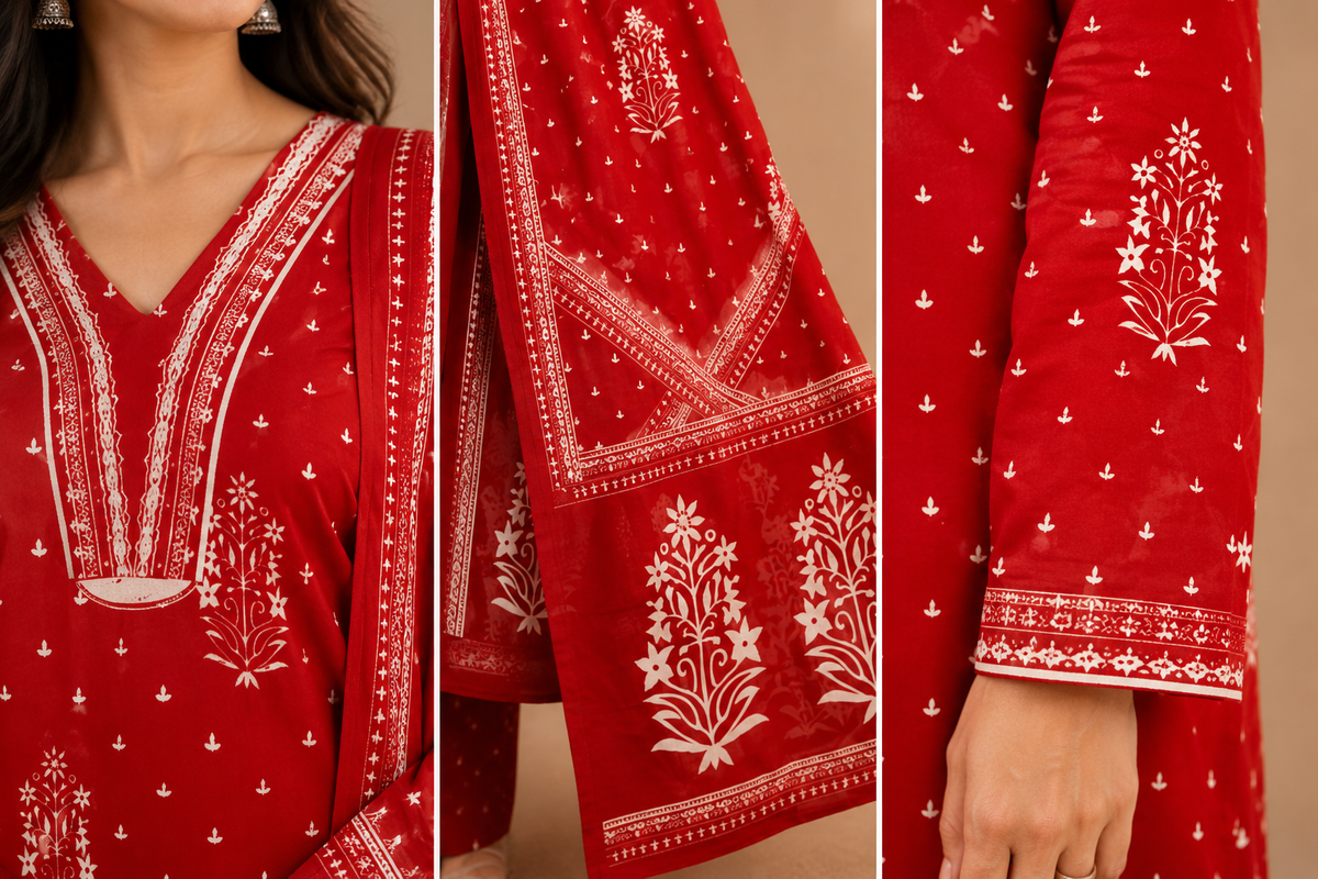 Women’s Printed Anarkali Kurti Pant  Dupatta Set
