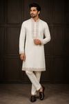 Ivory Embroidered Festive Kurta Set