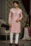 Blush Pink Embroidered Festive Kurta Set