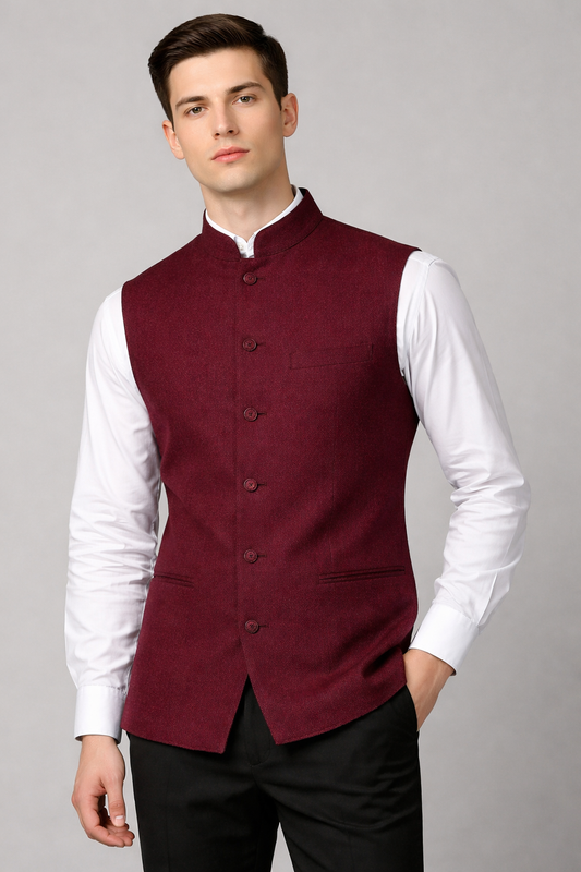 Men’s Matty Fabric Nehru Jacket