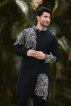 Black Floral Embroidered Designer Kurta