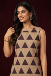 Geometric Straight Kurti & Ankle-Length Pants Set
