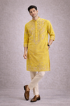 Royal Mustard Embroidered Kurta Set with Pant