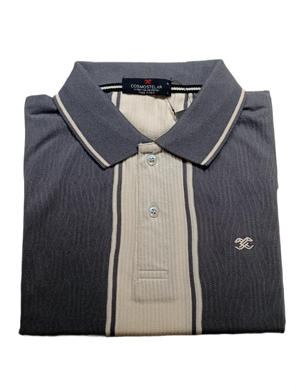 Men's  Vertical Stripe Polo T-Shirt