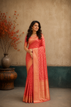 Elegant Banarasi Silk Saree with Rich Gold Zari Weaving