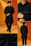 Men's Classic Black Kurta Pajama Set