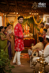 Red Traditional Print Festive Kurta Set