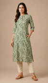 Women’s  Geometric Printed A-Line Kurta