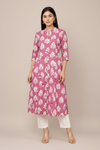 Women’s Abstract Printed A-Line Kurti